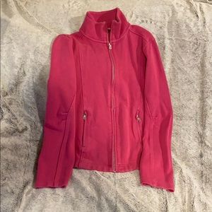 Tommy Bahama pink zip up sweater